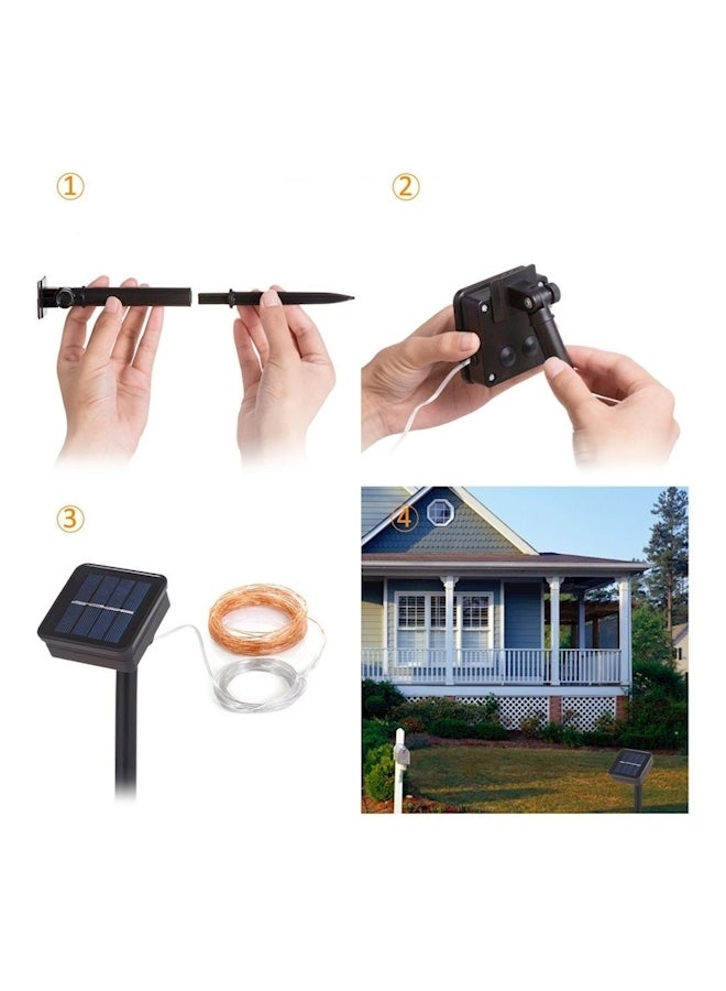 TOPLUS 100 LED Solar Powered Waterproof Copper Wire Lights Yellow 100grams - Image 4
